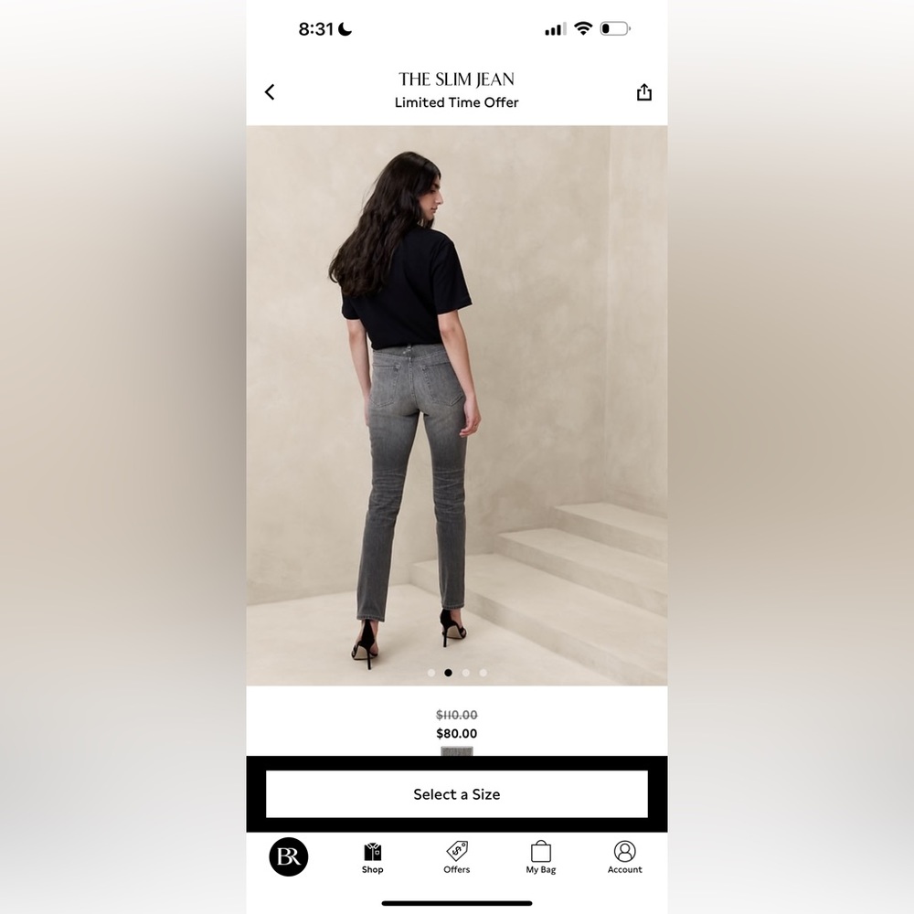 Banana republic the slim Jean